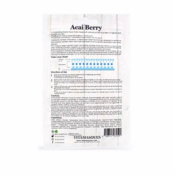 VITAMASQUES | Acai Berry Sheet Mask (Pack of 10) - Picture 6 of 7